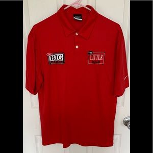 Nike Dri Fit Golf Shirt Men’s Size Medium Logo Patches
